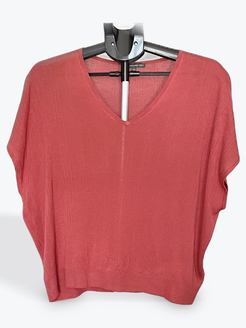 Adrianna Papell orangish rust color V-Neck Short Dolman Tunic